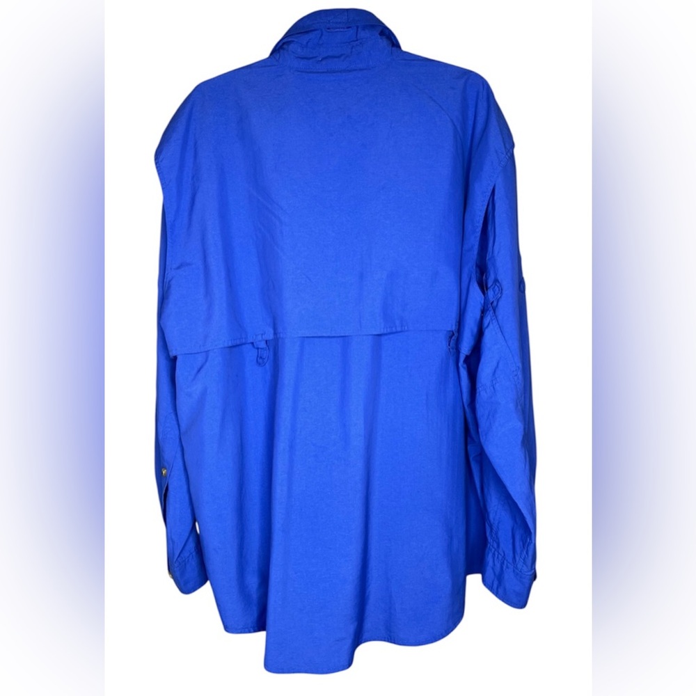 Orvis Men’s Long Sleeve Multi Pockets Fishing Royal Blue Shirt SZ XL - Picture 13 of 14